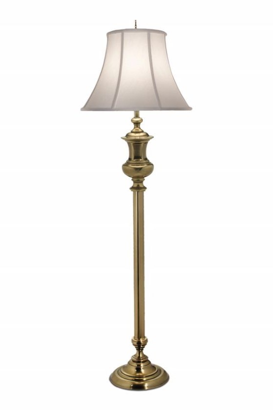 S1177HABL by Visual Comfort - Grenol Floor Lamp in Hand-Rubbed Antique Brass  with Linen Shade